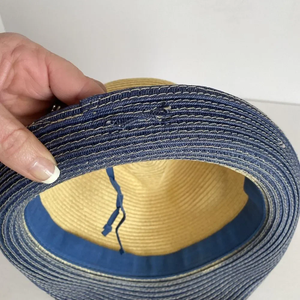 San Diego‎ Hat Co Women Fedora Ultrabraid Color block Brim Star Trim Adjustable
